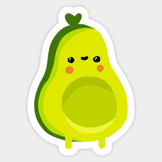 cute kawaii avocado Sticker by grafitytees